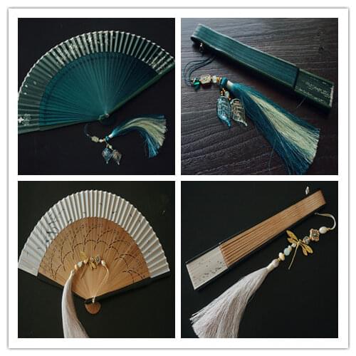 Handmade vintage White jade lotus Pendant hanfu dress Fan chi-pao Pendant Hanging decoration Bag packing