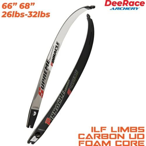 【Hyper Foam Carbon Performance】66" 68" Recurve Bow ILF Limbs 26lbs-32lbs With Foam Core Carbon UD Target Bow Limbs