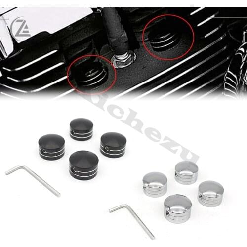 ACZ Motorcycle Parts Black / Chrome Spark Plug Head Bolt Cap Cover Plug for Harley Twin Cam Touring 1999-2017