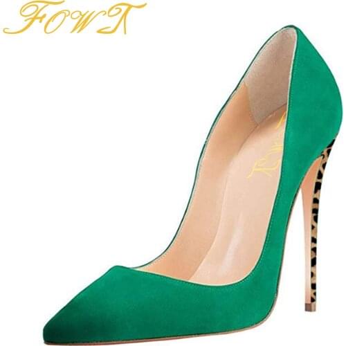 Pink flock High Thin Heel pumps Pointed Toe Slip-On Spring/Autumn Heels Office & Career Free Shipping Shoes for Women 2021 FOWT