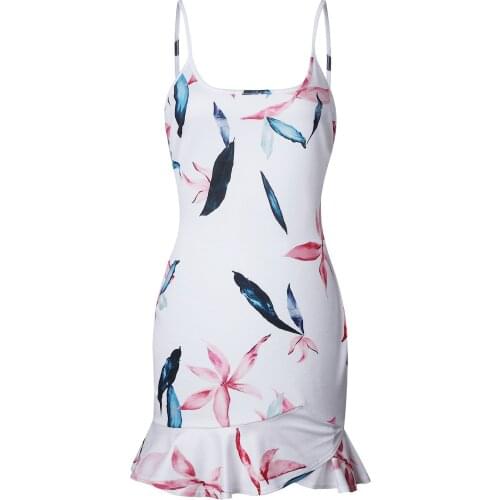 2020 Square Neck Mermaid Sheath Women Backless Slim Fit Ruffle Hem Party Dress Office Lady Casual Spaghttti Strap Backless Dress