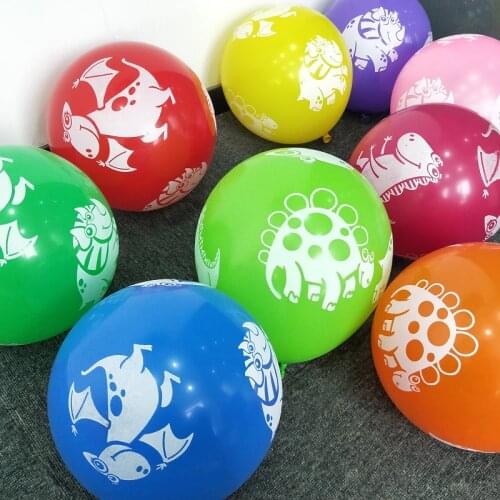 10 Pcs 12 Inch Thick Dinosaur World Cartoon Latex Balloon