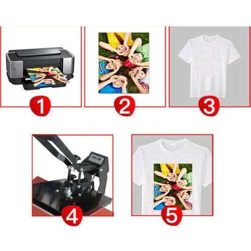 100 sheets of A4 light color printer thermal transfer paper pure cotton T-shirt fabric