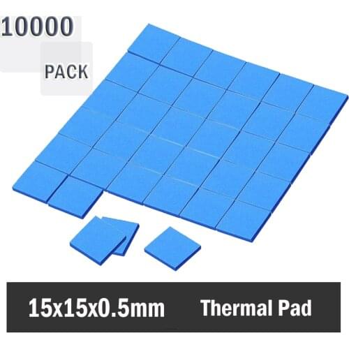 10000PCS Gdstime Thermal Pad 15*15*0.5mm 0.5mm Thickness RAM CPU DIP IC Chip Cooling Heatsink Silicone Thermal Pad