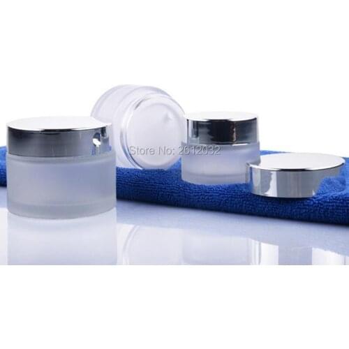 15g frost glass cream bottle,30g frost glass container, 50g glass jar,cosmetic container F2017620