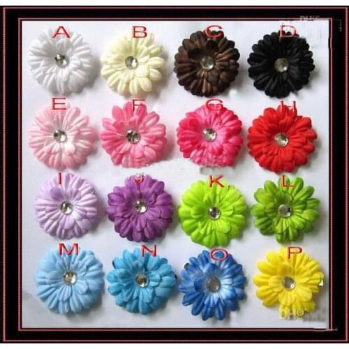 2012 hottest sale Small Mini 2'' flower Hairclip Christmas flower hair clips gerbera Hair Flower 2000pcs