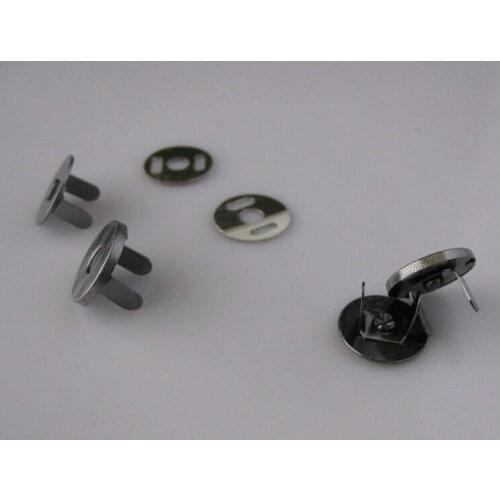 50 Sets 18mm Black color Tone Thin Magnetic Snaps Bag Purse Clasp Metal Button Fastener Sewing Craft