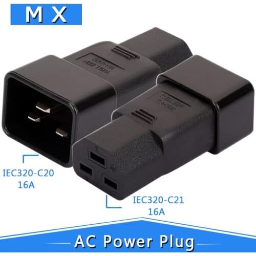AC Adapter IEC 320 C20 to C21, IEC 20A to 10A, AC 16A 10A Converter, C21 to C20 Power Connector for PUD UPS