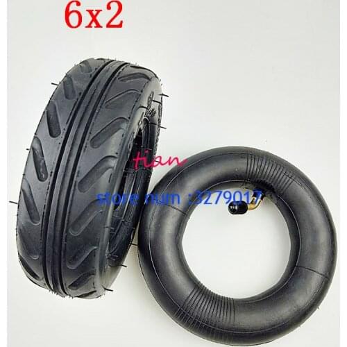 Free Shipping 6 Inch 6X2 Tire and Inner Tube Set Fit for Electric Scooter Wheel Pneumatic Wheel Trolley Cart Air Wheel Bike