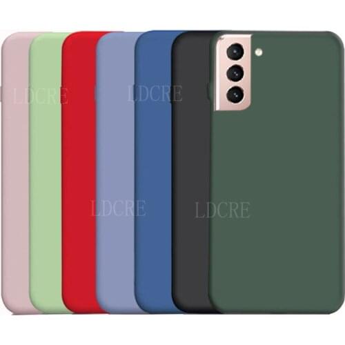 For Cover Samsung Galaxy S21 Case For Samsung S21 Shockprof Original Liquid Silicone Bumper Cover For Samsung S21 Ultra Fundas