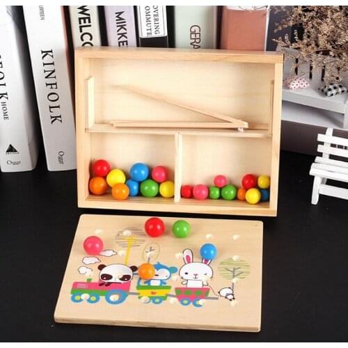 Montessori Childrens early education puzzle hand-eye coordination math clip beads teaching aids clip thinking training toys