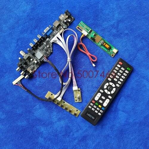 LVDS 30-Pin DVB-T digital signal 1440*900 1CCFL USB+VGA+AV screen LCD controller board kit fit LP171WP4/LP154WP1/LP141WP1