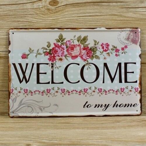 Welcome Home Poster Vintage Metal Tin Signs Home Garden Wall Decor 20x30CM