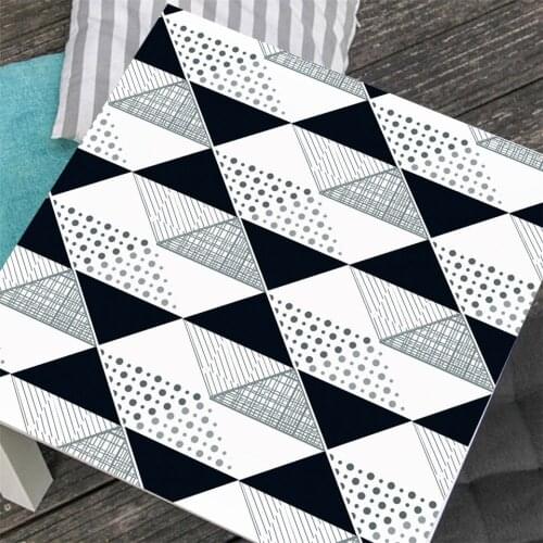 Home Design Decorative Tile Linen Style Table Sticker LivingRoom Desktop Decal Desk Renovation Wallpaper Adhesive PVC Cover Film