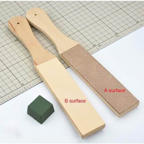 Dual Sided Leather Blades Strop Cutter Razor Sharpener Polishing Board Sharpen Home Tools B99