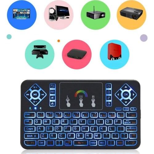 Elecrow Touchpad Colorful Backlight Keyboard Portable 2.4GHz Multi-Function Wireless Mini Keyboard for Raspberry Pi /Computers