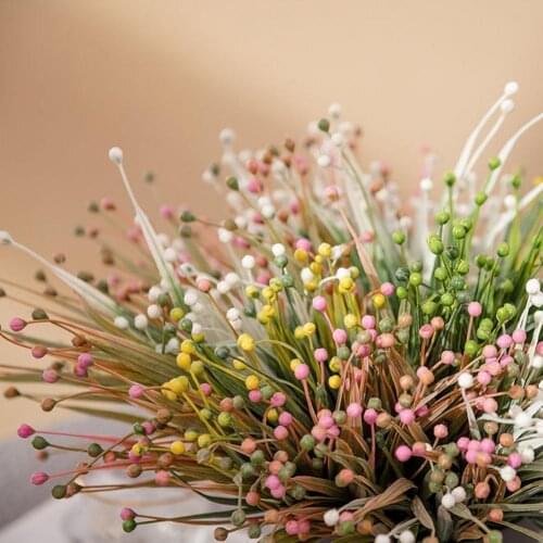 50%HOTFake Flower Eco-friendly Vivid Faux Silk Flower Artificial Grass Flower Decoration for Home