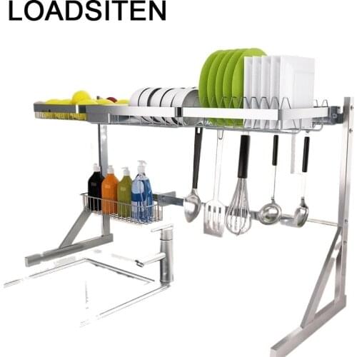 Keuken Escurridor De Platos Especias Cuisine Rangement Stainless Steel Cocina Organizador Cozinha Rack Mutfak Kitchen Organizer
