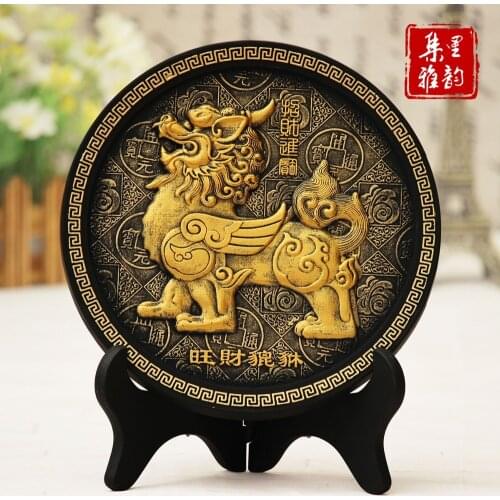 China foreign business gift -- office home efficacious Talisman Protection Money Drawing PI XIU FENG SHUI Sculpture ART