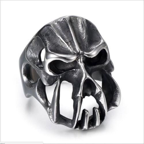 Rings for Jewelry stainless steel devil skull ring men and women stainless steel personality retro ring jewelry gift