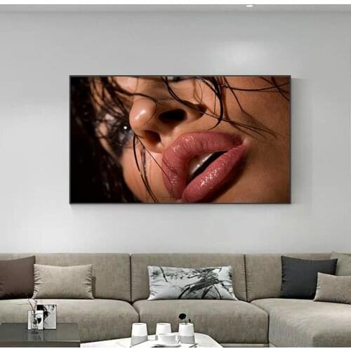 Colorful Personalized Red Lips Picture Home Decor Nordic Canvas Painting Wall Art Posters and Prints Sex Lady for Living Room