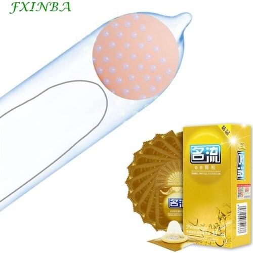FXINBA Reusable Silicone Beads Condoms For Men Penis Sleeve Extender Ball Condoms Head Attachment Adult Sex Product Accessories