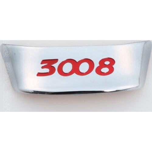 A Little Change car Steering Wheel Sequins Sticker ABS Chrome Cover Stickers For Peugeot 3008 2012 2013 2014 2015 accessories