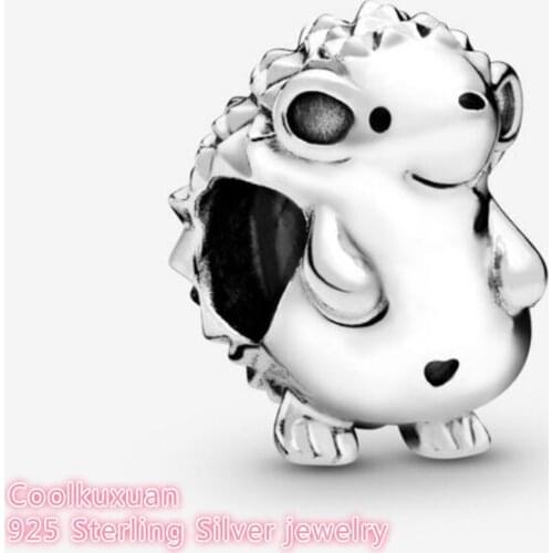 Autumn 100% 925 Sterling Silver Nino the Hedgehog Charm Animals beads Fits Original Brand bracelets Jewelry Making
