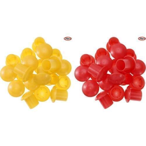 20Pcs Plastic Rebar Caps Mushroom Protective Covers Dust Proof Screw Fasteners Plugs Protectors Tube Rebar Stakes Safety Stopper