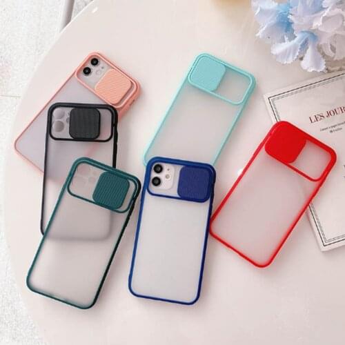 Plastic TPU Phone Cover Frame Phone Case Shockproof Mobile Protector with Camera Cover for iPhone