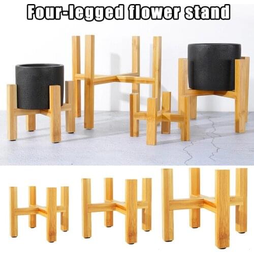 Wood Planter Pot Trays Flower Pot Rack Strong Free Standing Bonsai Holder Home Garden Indoor Outdoor Display Plant Stand Shelf