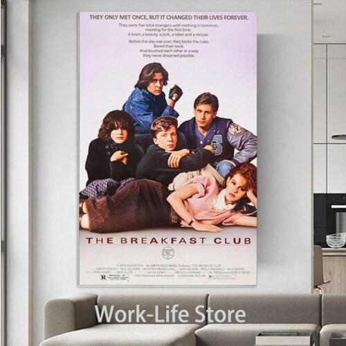 Posters and Prints Vintage The BREAKFAST Club Classic Movie Film Wall Art Poster Canvas Painting Home Decor