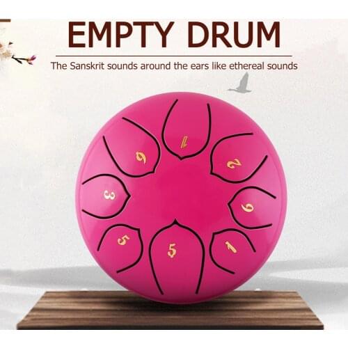 Steel Tongue Drum 6 inch 8 Tone 8 Tune Hand Pan Drum Pad Tank with Sticks Carrying Bag Percussion Musical Instrument Accessories
