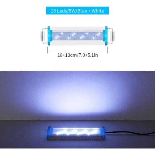 90 260V Aquarium LED Light Super Slim Fish Tank Aquatic Plant landscape Grow Lighting Bright Clip Lamp 18-58cm for Fish Tank