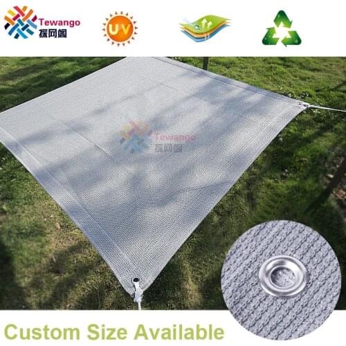 Tewango New HDPE Anti-UV Gray Sunshade Net Garden Sunblock Shade Cloth Swimming Pool Awnings Home Balcony Stair protect Safe Net