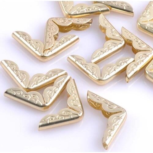 21x21x3.5mm gold color Metal Corners For Books Scrapbooking Photo Albums Menus Crafts DIY 40pcs CP0333