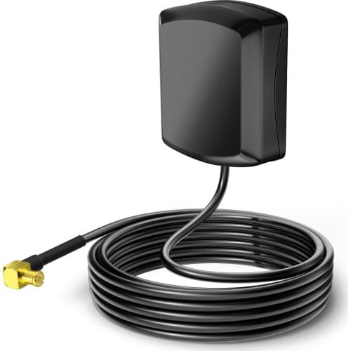 Eightwood Car External GPS Antenna With MCX Male Right Angle 1575.42±3 MHz 3M Active Aerial for Clarion TomTom Navman