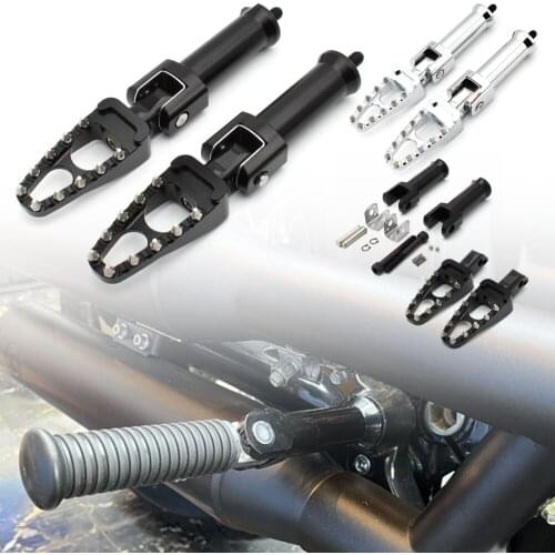 Rear Passenger Footpegs Brackets For Harley Deluxe Softail Slim Heritage Breakout Fat Boy Street Fat Bob Low Rider Sport Glide