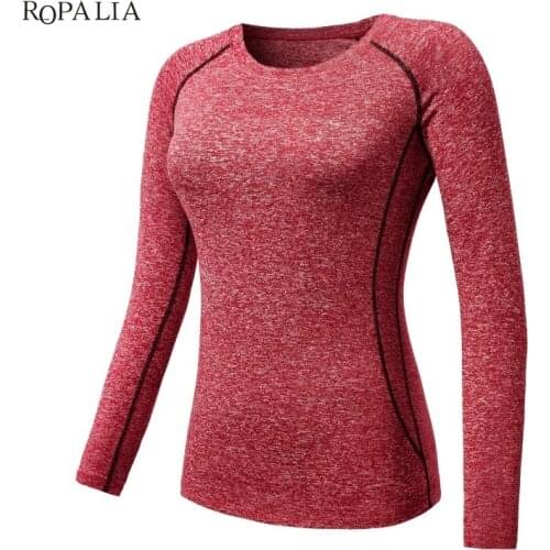 Women Compression Long Sleeve T-Shirts Casual Clothes Tights Long Sleeve Quick Dry Thermal Base Layer Tops