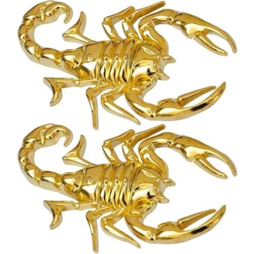 1Pc 3D Funny Cool Metal Plating Scorpion Car Body Decor Decal Badge Sticker
