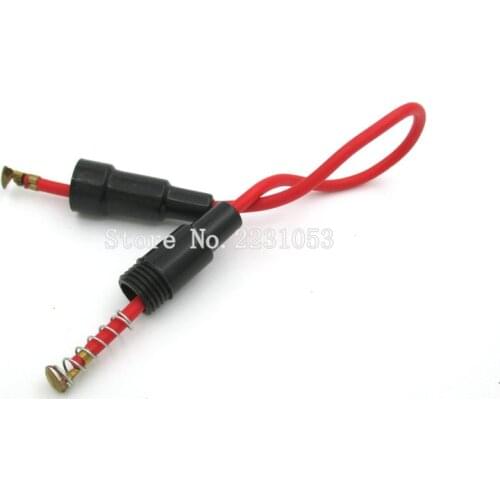 10PCS Fuse Holder Screw Type 5*20mm With 22 AWG Wire Cable 250V Glass Fuse Tube Fuse Casing