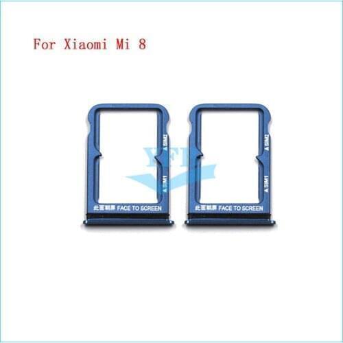 10pcs For Xiaomi Mi 8 Reader Sim&SD Card Tray Holder Slot Adapter Replacement Part