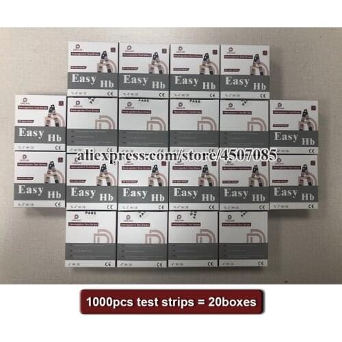 1000PCS EasyHb Hemoglobin analyzer meter test strips/Hemoglobin test strips/Strips of hemoglobin(Strips EXPIRY DATE 2022-07)