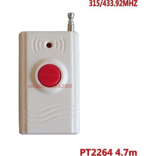 1CH Remote Control Big 1 Button Key RF Transmitter Wireless emergency button 315/433.92 call Button Panic Button 20-300m SOS