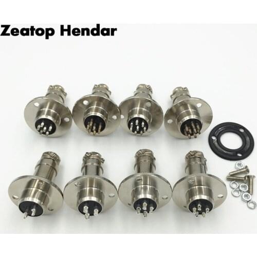 2Set GX16 with 3 Holes Flange Aviation 2 3 4 5 6 7 8 9 P Pin Connector kit 16mm Female Interface Plug and Male Circular Socket