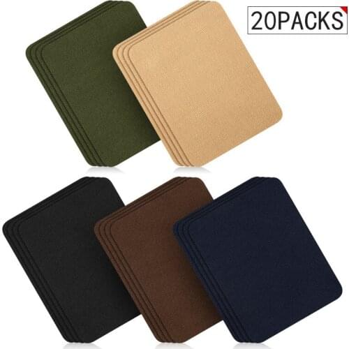 20Pcs Jeans Iron On Fabric Patches DIY Denim Jean Repair Patches For Clothing Jeans Denim Repair Patches Kit