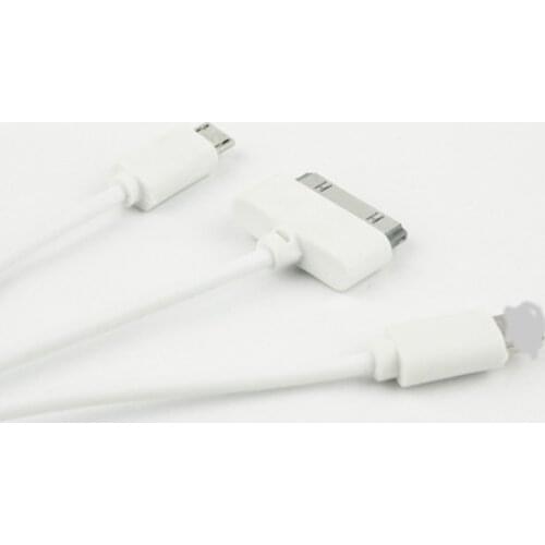 20cm is suitable for iPhone4/5/6/7/8 X Android phone triple charging data cable