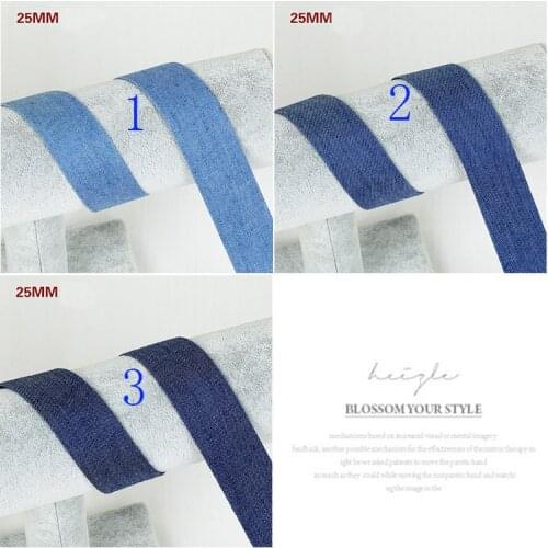 5Meters/Lot Single Color Plain Solid Jeans Ribbon Denim Cowboy Bowknot Webbing For DIY Craft Accessories Material