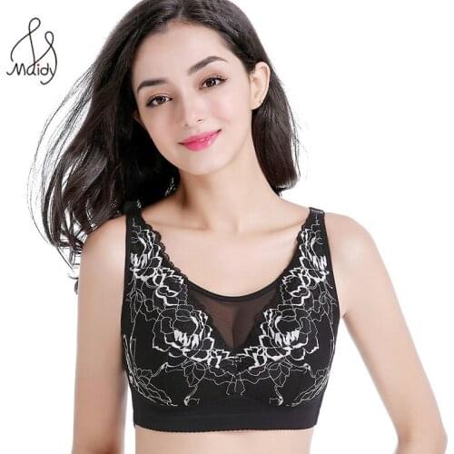 Women Full Cup Vest Wireless Bras Coverage Non Padded Minimizer Bra Push Up Female Underwear Plus Size 34-42 B-C-D Maidy