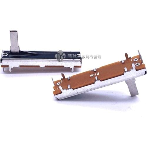 Total length 45MM handle height 10MM 100K W100K with light stereo channel straight sliding push-pull potentiometer mixer fader